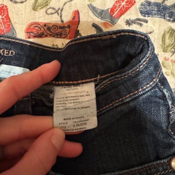 Womens Cruel Girl Jeans 0 XLong Relaxed Bootcut - Picture 5 of 5